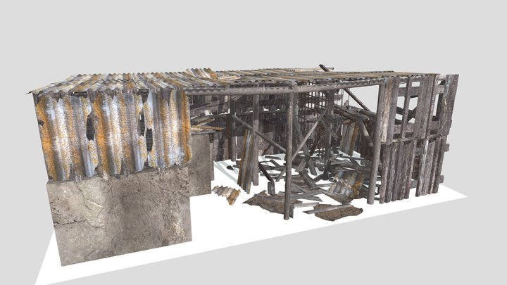 Old destroyed building (part 1) 3D Model