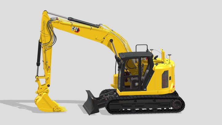 Cat 315 Excavator 3D Model