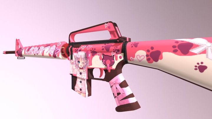 M16vn——Sweet Cat ear Big Riot 3D Model