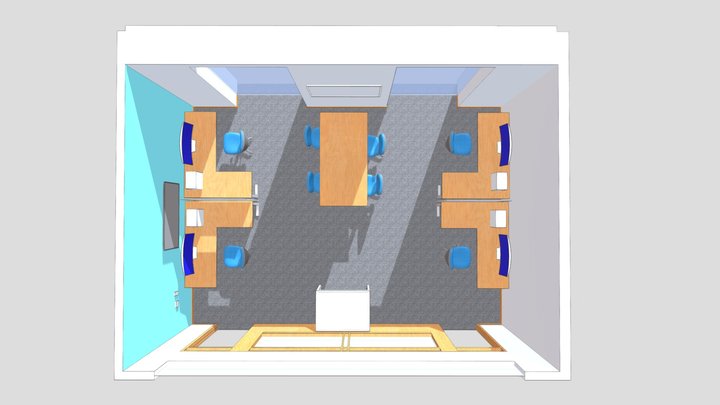 Orbach Science Library - Room 147 Mockup 3D Model