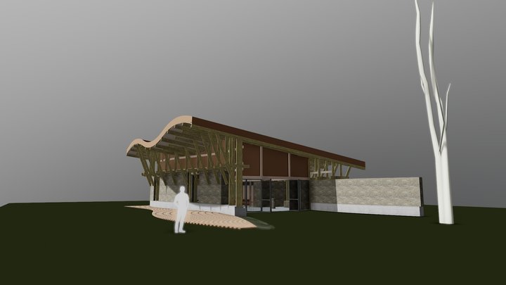 Salon Multiuso - Parque Publico Punta Yeguas 3D Model