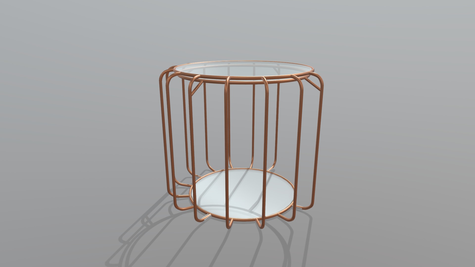 3D model Brass circle table - This is a 3D model of the Brass circle table. The 3D model is about a basketball hoop on a white background.