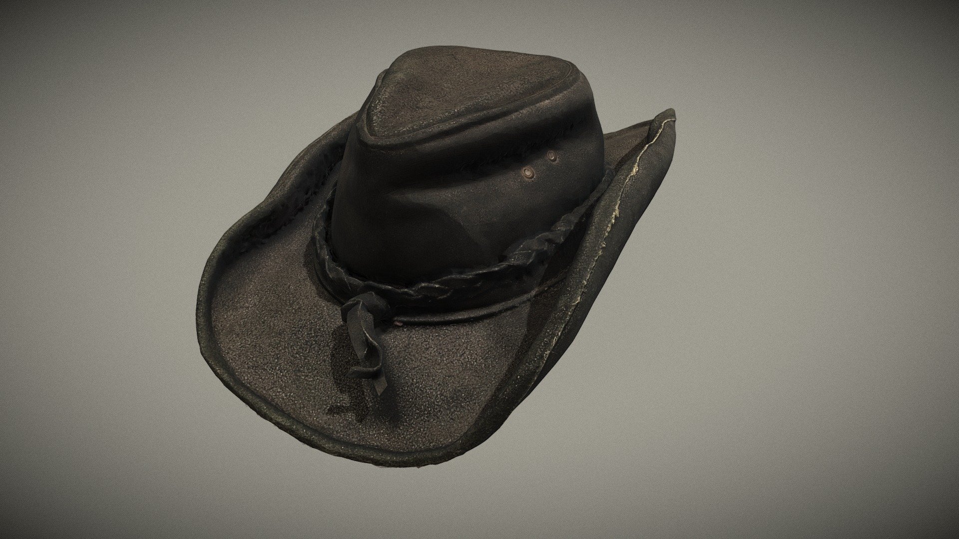 Leather cowboy hat