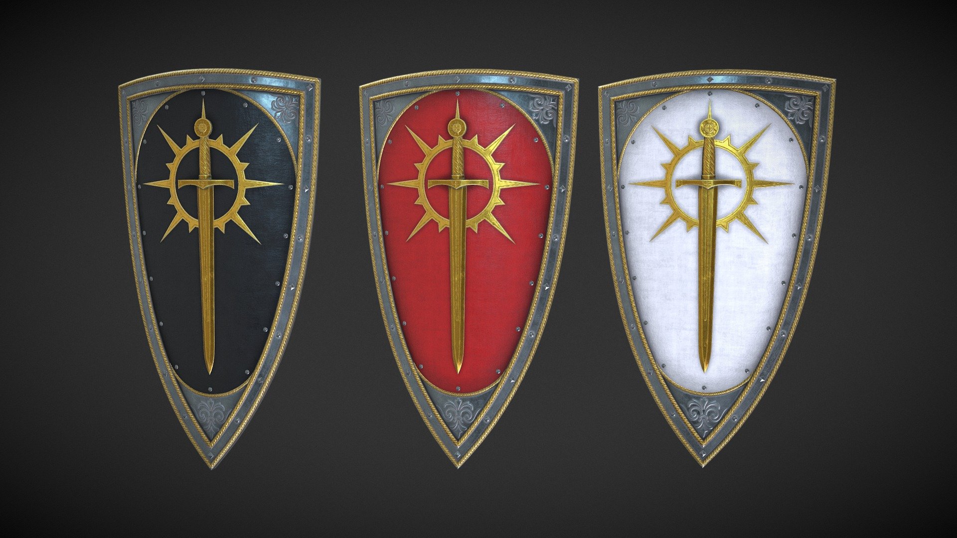 Knight Shield 07 - Buy Royalty Free 3D model by Don_Falcone