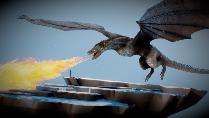 Drogon Ice fire 3D Model