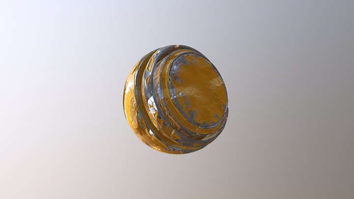 Orange metal Smart Material 3D Model
