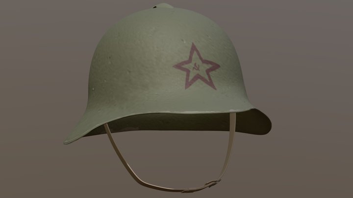 WW2 SSH-36 Helmet 3D Model