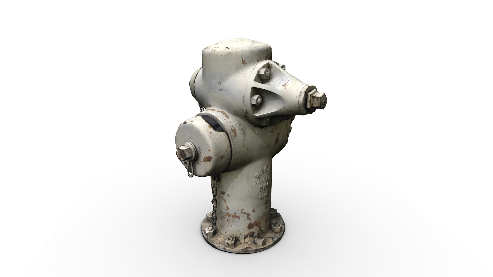 3D model Fire Hydrant (photogrammetry scan) - This is a 3D model of the Fire Hydrant (photogrammetry scan). The 3D model is about a silver fire hydrant.
