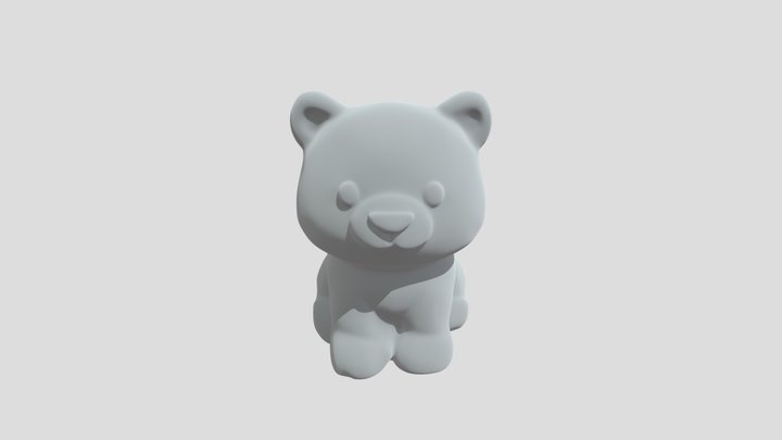 Tiny Orange Tiger 3D Model