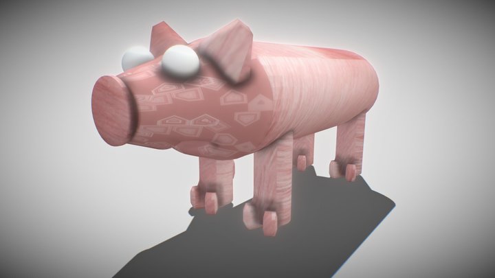 COOL RIGGED PIG 3D Model