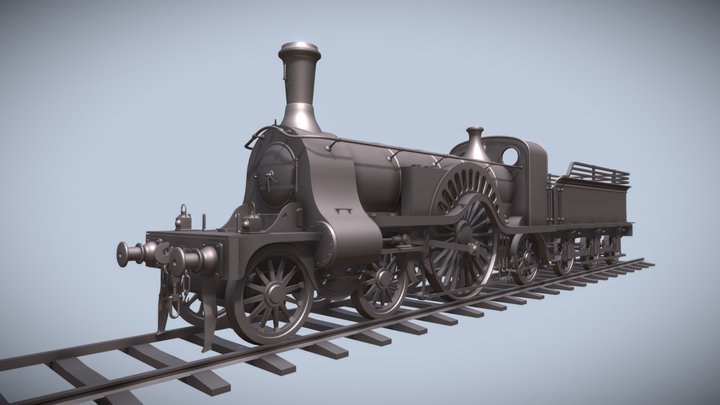 Stirling Single Steam Train 3D Model