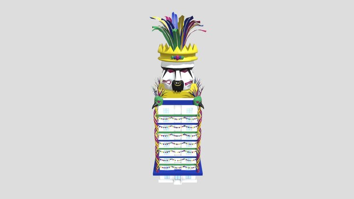 Apartment Building_ Carnaval King Mask 3D Model