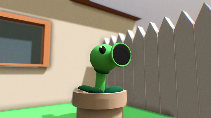 peashooter 3D Model