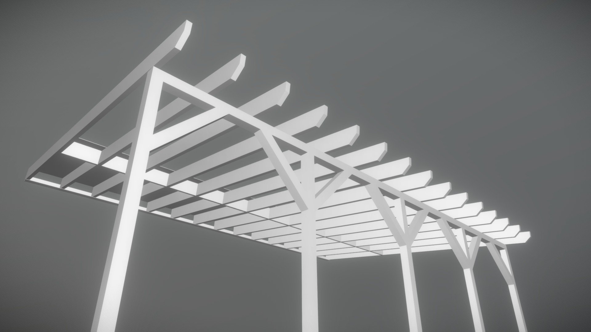 Wooden Pergola on metal frame Деревянная пергола