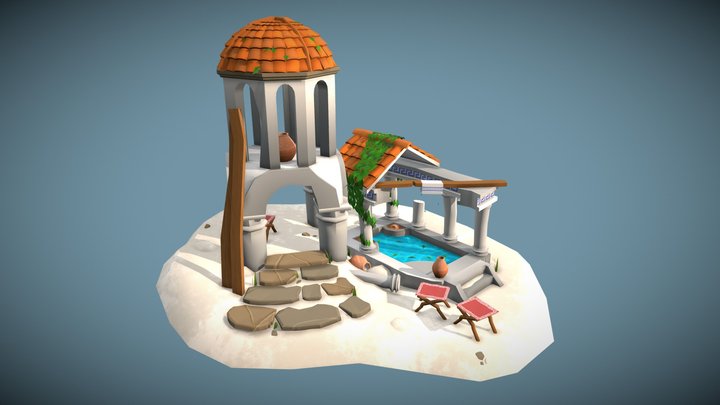 Greek Bathhouse - DAE Villages 3D Model