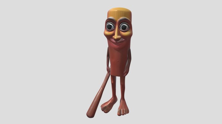 Tung tung tung sahur - Brainrot italian 3D Model