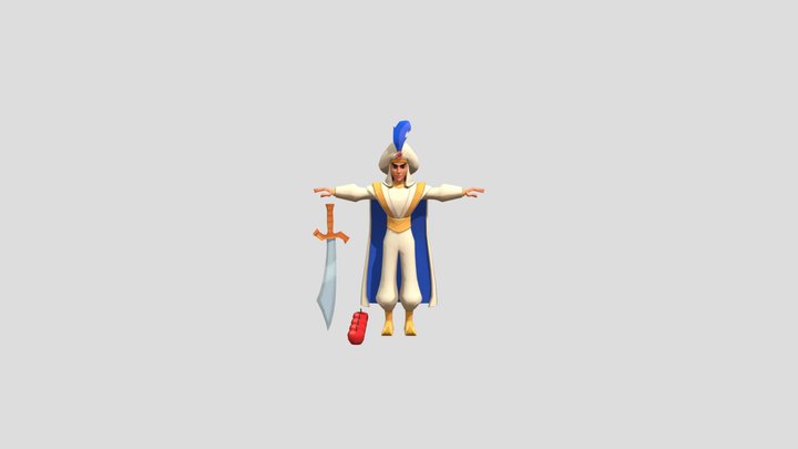 ALADDIN ( PRINCE ) + SWORD + APPLE – Kostenloses 3D-Modell STL