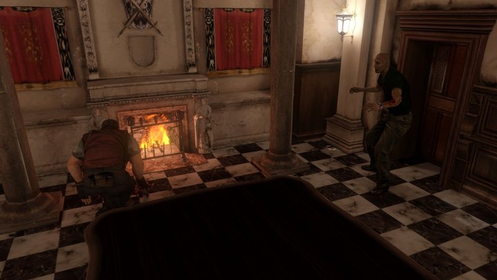 Resident Evil 1 Dining Room (baked) 3D Model