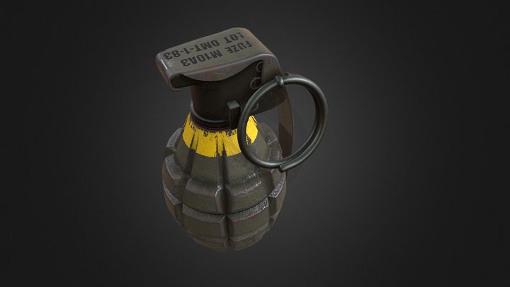 WW2 MK2 Grenade 3D Model