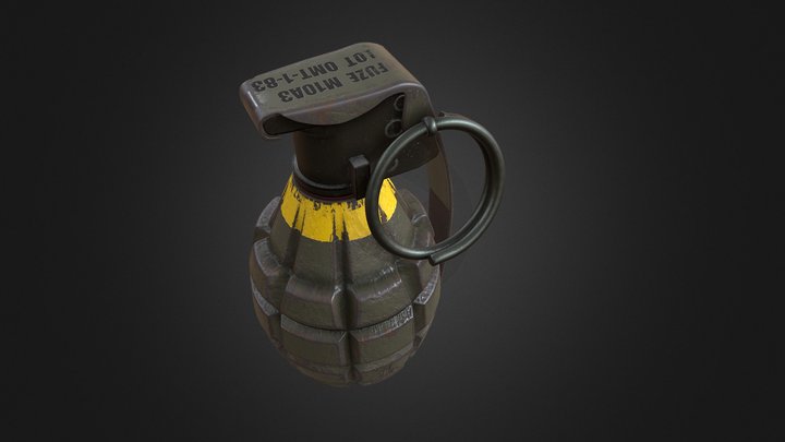 WW2 MK2 Grenade 3D Model
