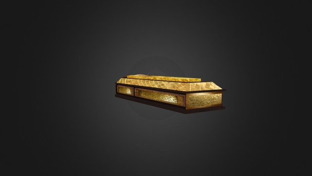 Gold Coffin 3D Model
