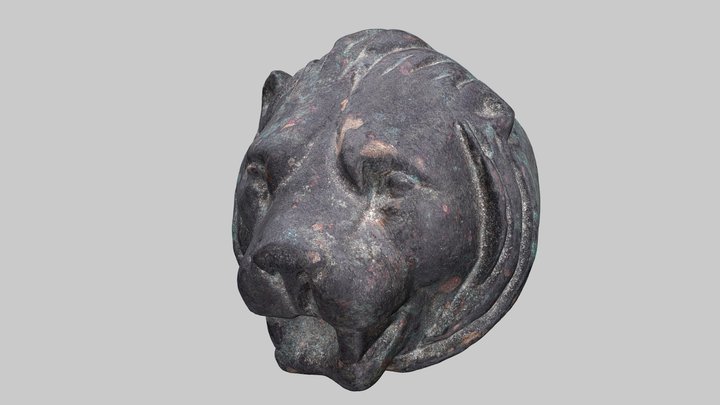 Mounting with lion's head 3D Model