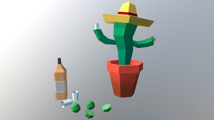 Mexican Cactus 3D Model
