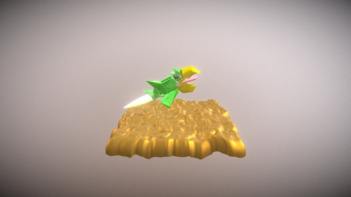 Geometry Dash Ship 3D Model