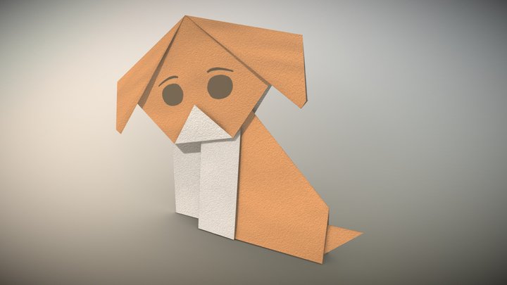 Origami puppy 3D Model