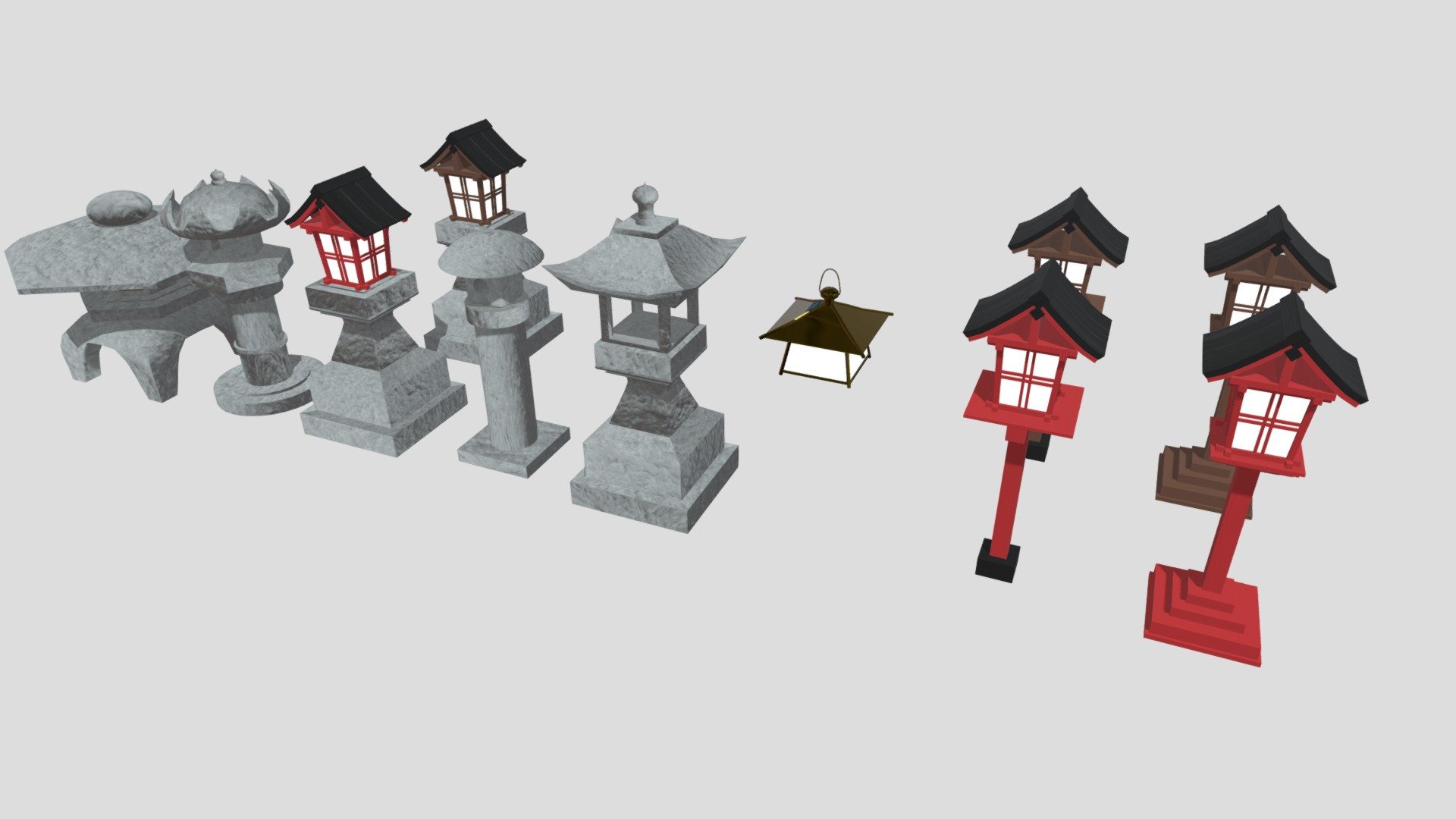 TourouAncient Japanese lighting 3D model by DiO2022 (timeage
