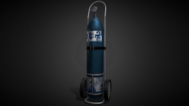 Oxygen Cylinder 3D Model