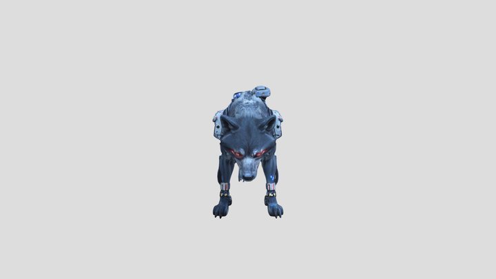 Cyber Wolf Hybrid 2 3D Model