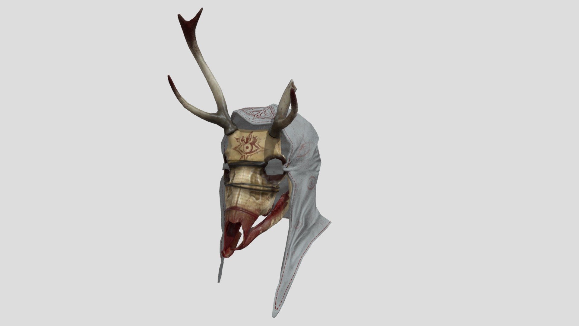 Blood ritual mask (white) - 3D model by Serryas [e7420a7] - Sketchfab