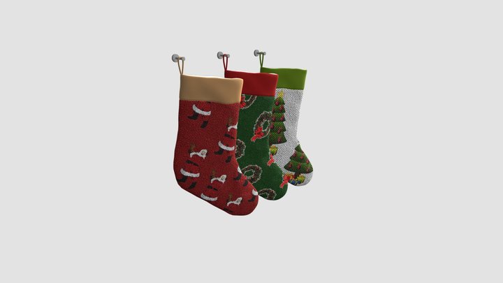 Christmas socks 3D Model