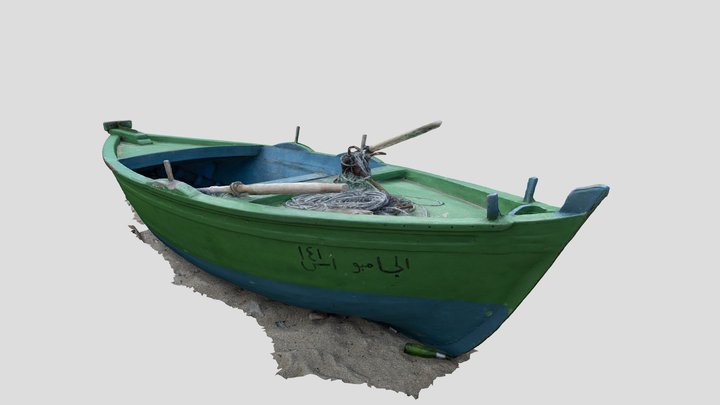 Felucca Fishing Boat 3D Model