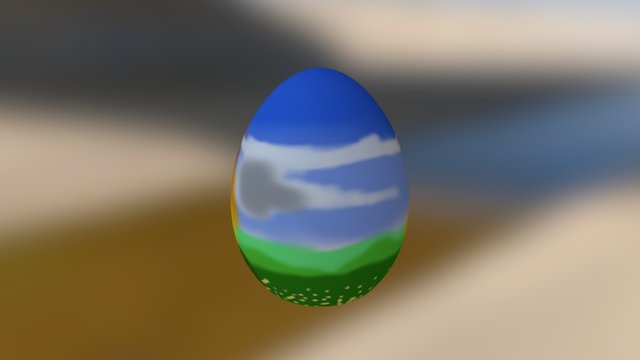 Day Night Easter Egg 3D Model