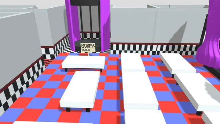 fnaf_1_map_for_blender 3D Model