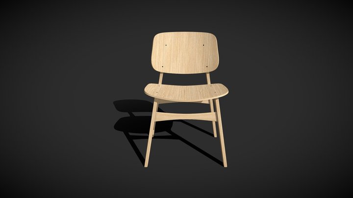 Fredericia Søborg Chair - Production Quality 3D Model