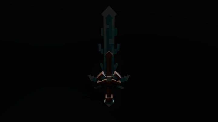 Diamond sword 3D Model