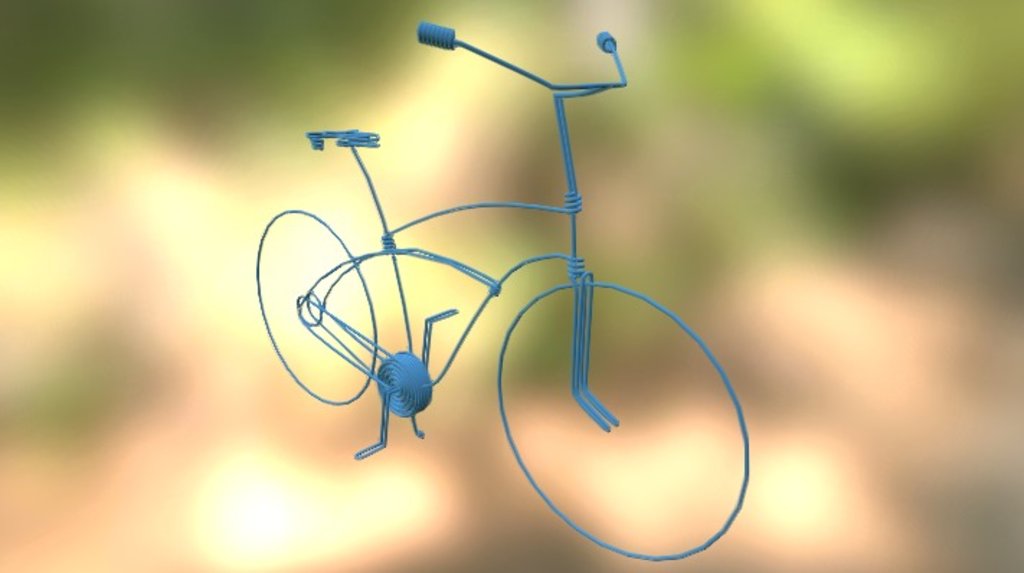 Wire Bycicle - 3D model by inenai [e7489a8] - Sketchfab