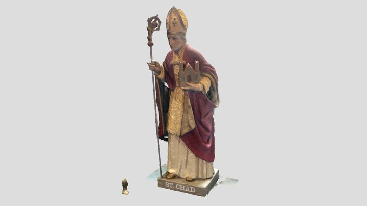 St Chads Statue, Stafford 3D Model