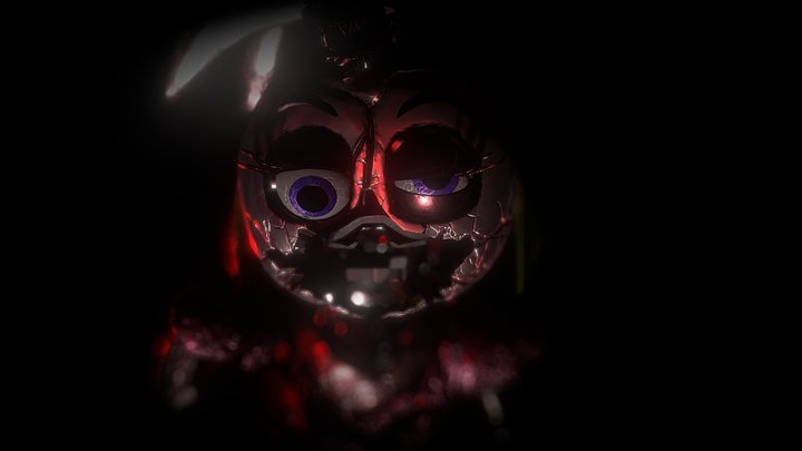 Shattered Chica - FNaF Security Breach 3D Model