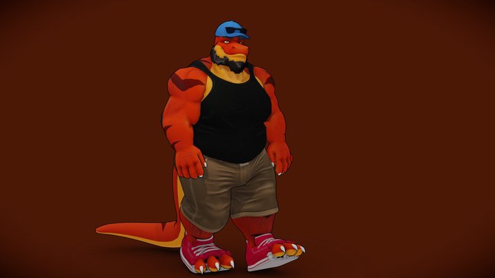 Tiran - Hairy Dino 3D Model