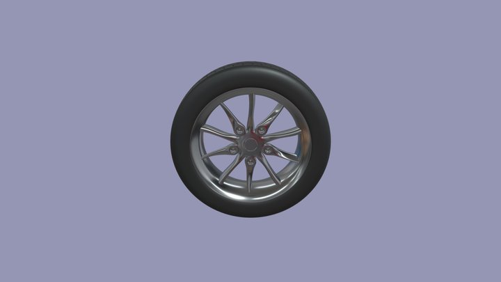 High-poly car wheel 3D Model