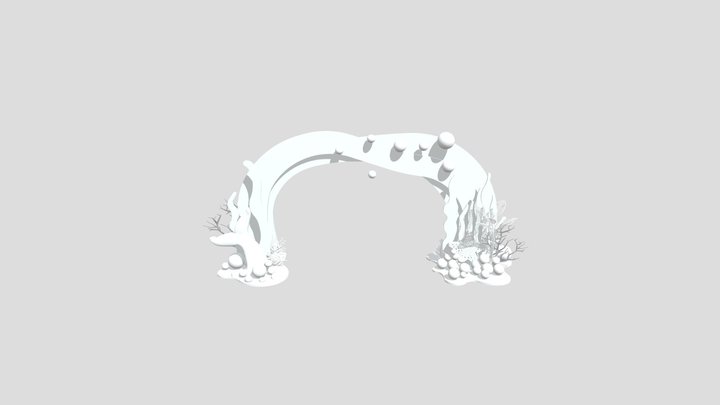 Pink sea Gate Cute 3D Model
