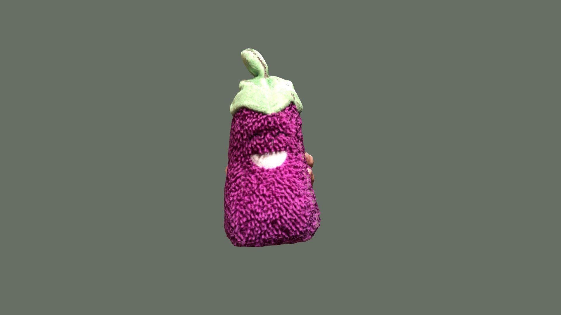 Eggplant squeaky toy