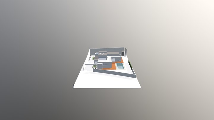 Versão 1 Casa Pai Com Piscina 3D Model