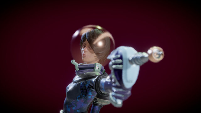 Space Girl Ranger 3D Model