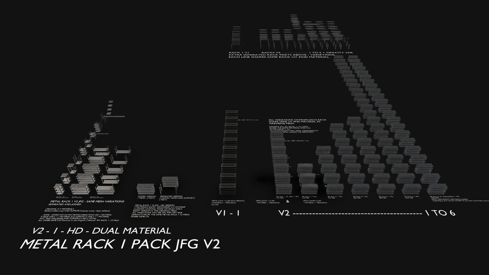 Metal Rack 1 Pack V2 JFG - Buy Royalty Free 3D model by Jesus Fernandez ...