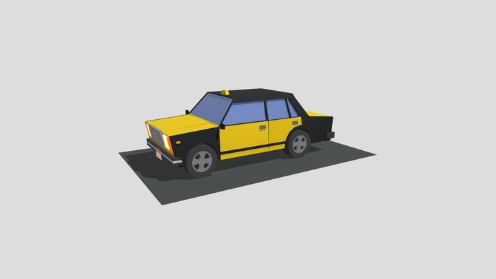 LADA Taxi 3D Model
